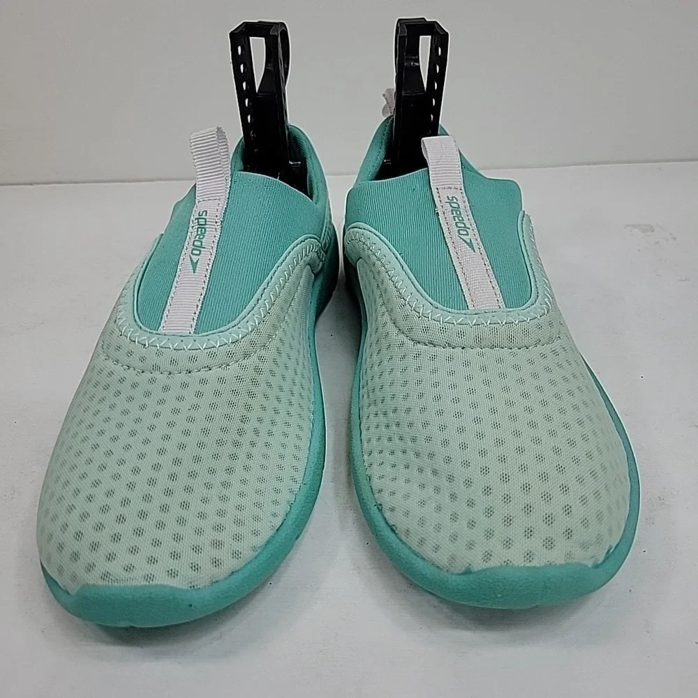 Speedo Water Shoes Womens 7/8 Aqua Slip On Beach Pool Lightweight Mint